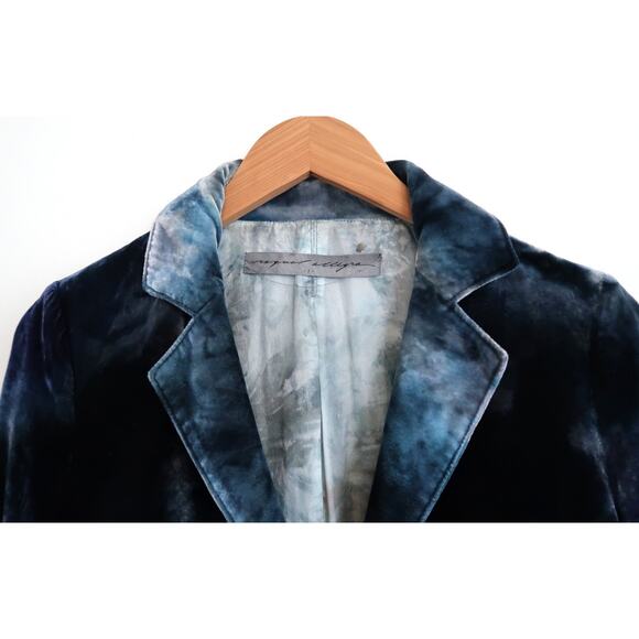 RAQUEL ALLEGRA Velvet Silk Single Breasted Tie Dye Blazer Jacket SSENSE 1 S $800 - Picture 5 of 16